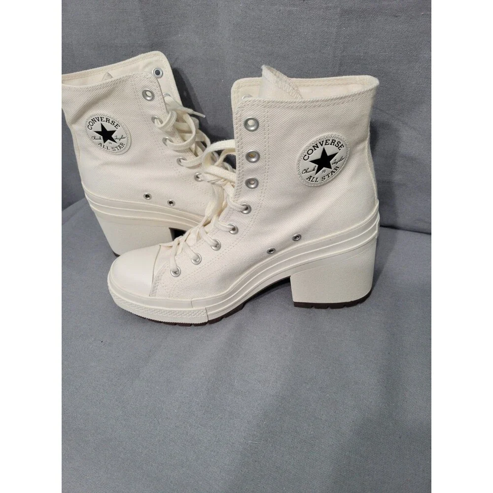 Converse Chuck 70 De Luxe Heel Hi Platform, A05348C Size Women’s 11.5 Cream